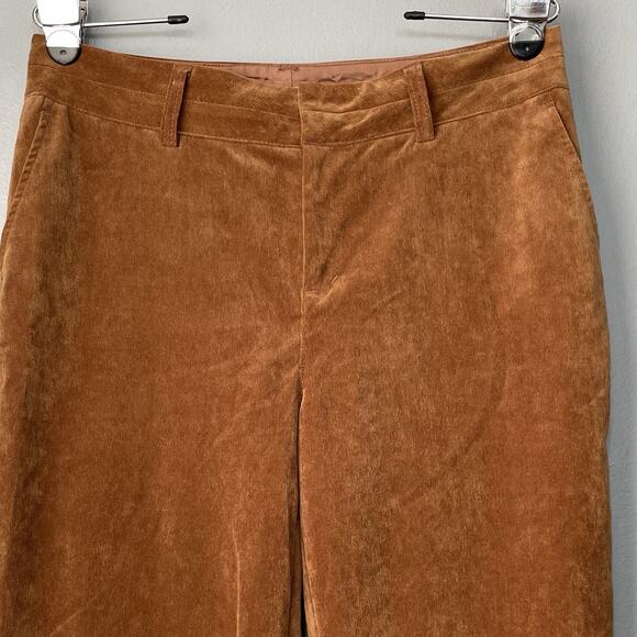 Coldwater Creek Pants Womens Size 8 Brown Pinwale Corduroy Trousers Equestrian - Picture 2 of 13